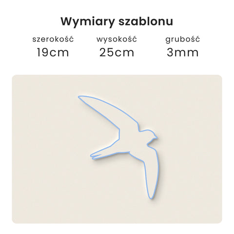 Szablon Ptak 19x25cm