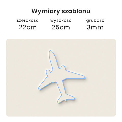 Szablon Samolot 22x25cm