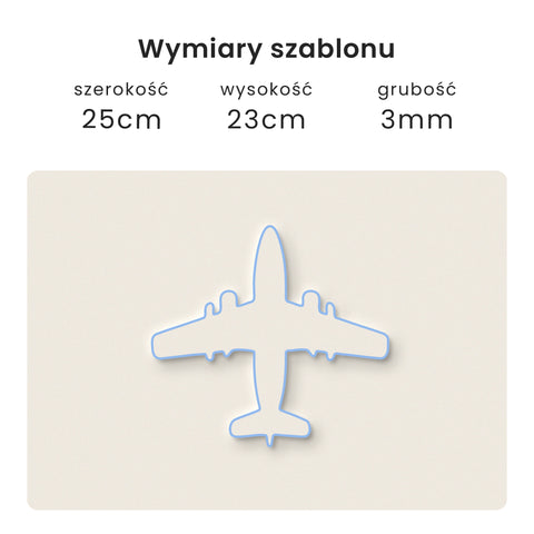 Szablon Samolot 25x23cm