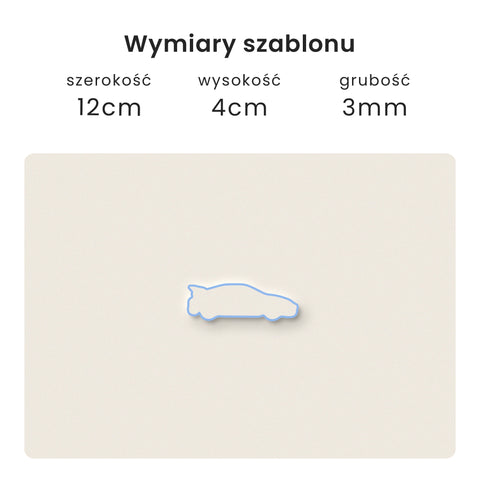 Szablon Samochód 12x4cm