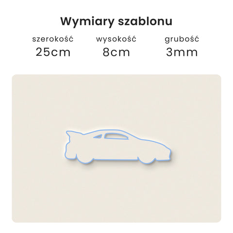 Szablon Samochód 25x8cm