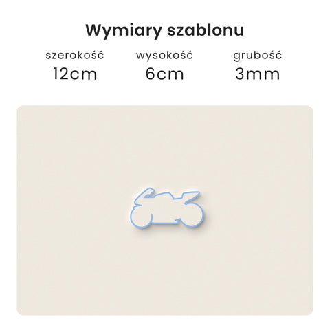 Szablon Motocykl 12x6cm