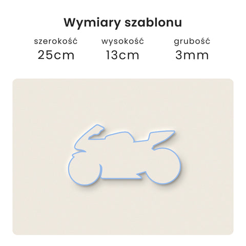 Szablon Motocykl 25x13cm