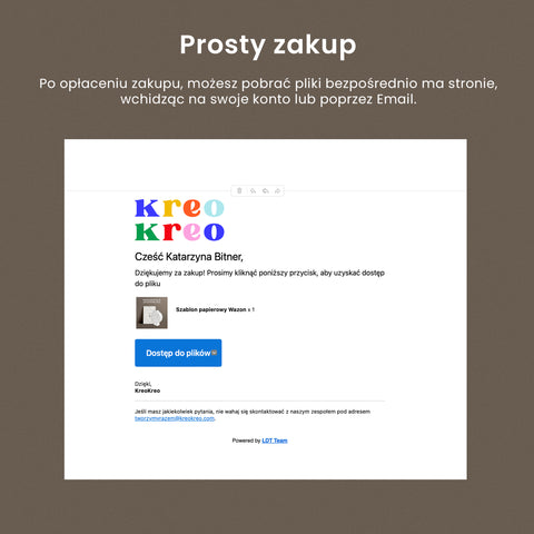 Szablon papierowy Wazon Okrągły