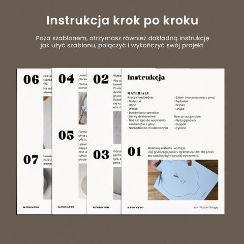 Szablon papierowy Wazon Okrągły