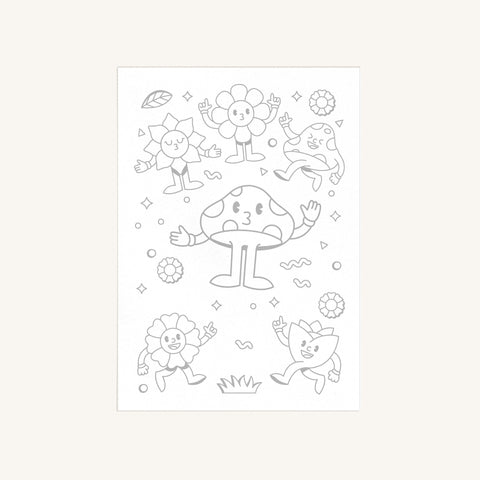 KreoKartka szablon A6 Grzybki