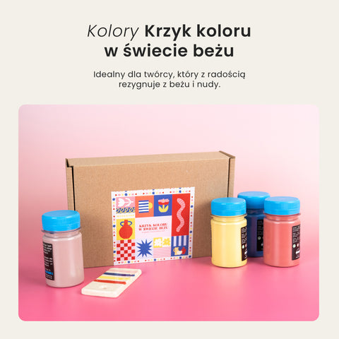 Zestaw agnob płynnych Krzyk koloru w świecie beżu