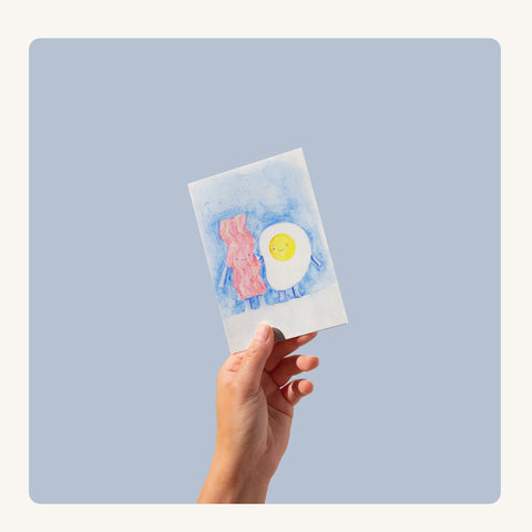 KreoKartka szablon A6 Bekon i Jajko