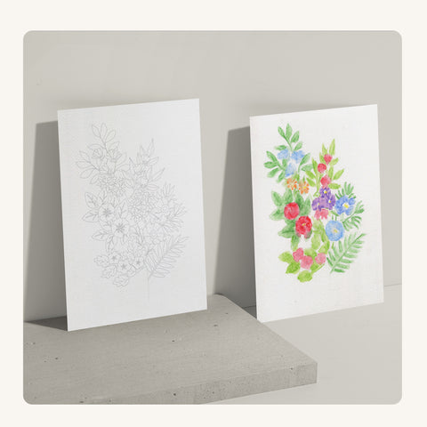 KreoKartka szablon A6 Zając i Niedźwiedź