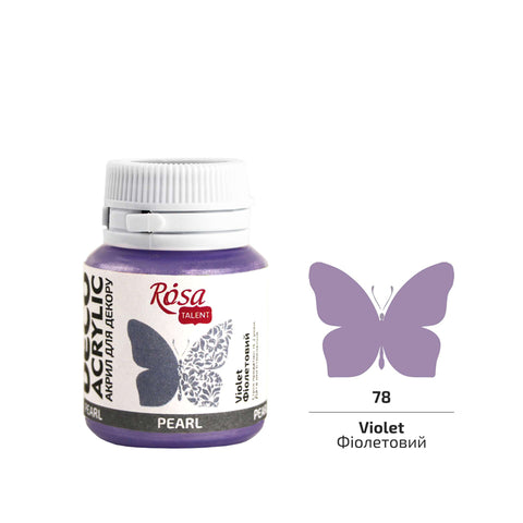 Rosa Talent Farba akrylowa Perłowa VIOLET 78 20 ML