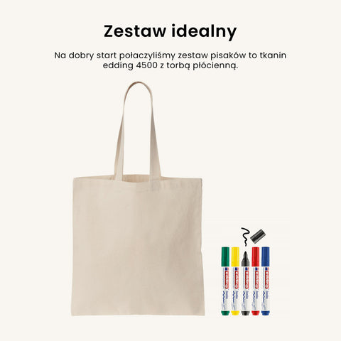 Markery do tekstyliów + Torba