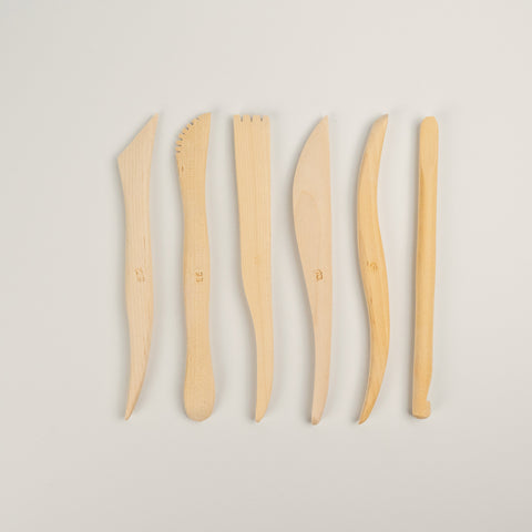 Drewniane szpatułki do modelowania – zestaw 6 szt