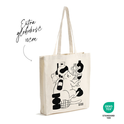 Kot w wazonach Torba Płócienna 220 g/m2
