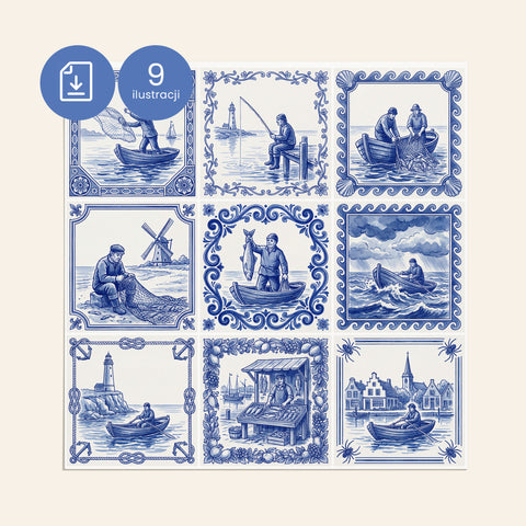 Ilustracje Delft do kafli D010