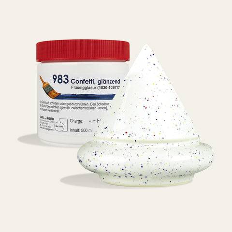 Szkliwo płynne 500ml Konfetti 983 Temp.Wypału 1020–1080°C